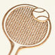 Elegant Flat Note Cards with Engraved Tennis Racquet Image 3 of 3